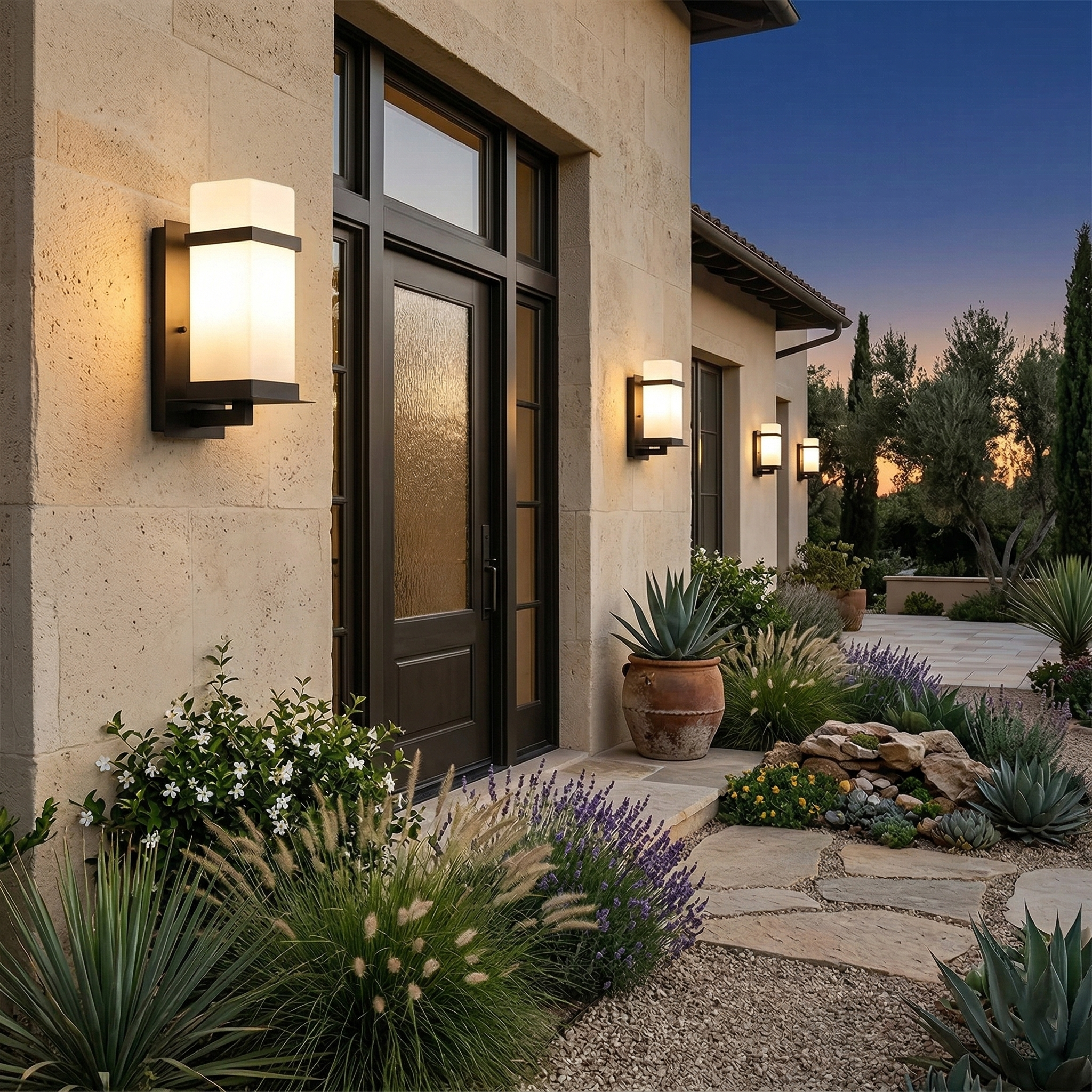 Clear Glass Porch Wall Lantern