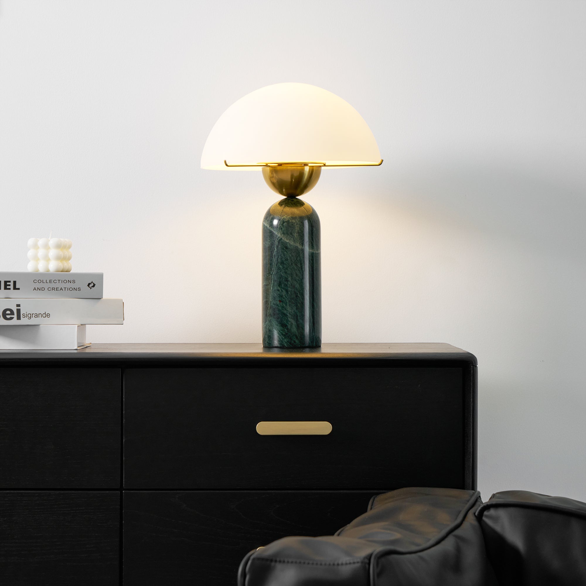 Orbis Hand-Cut Stone Table Lamp