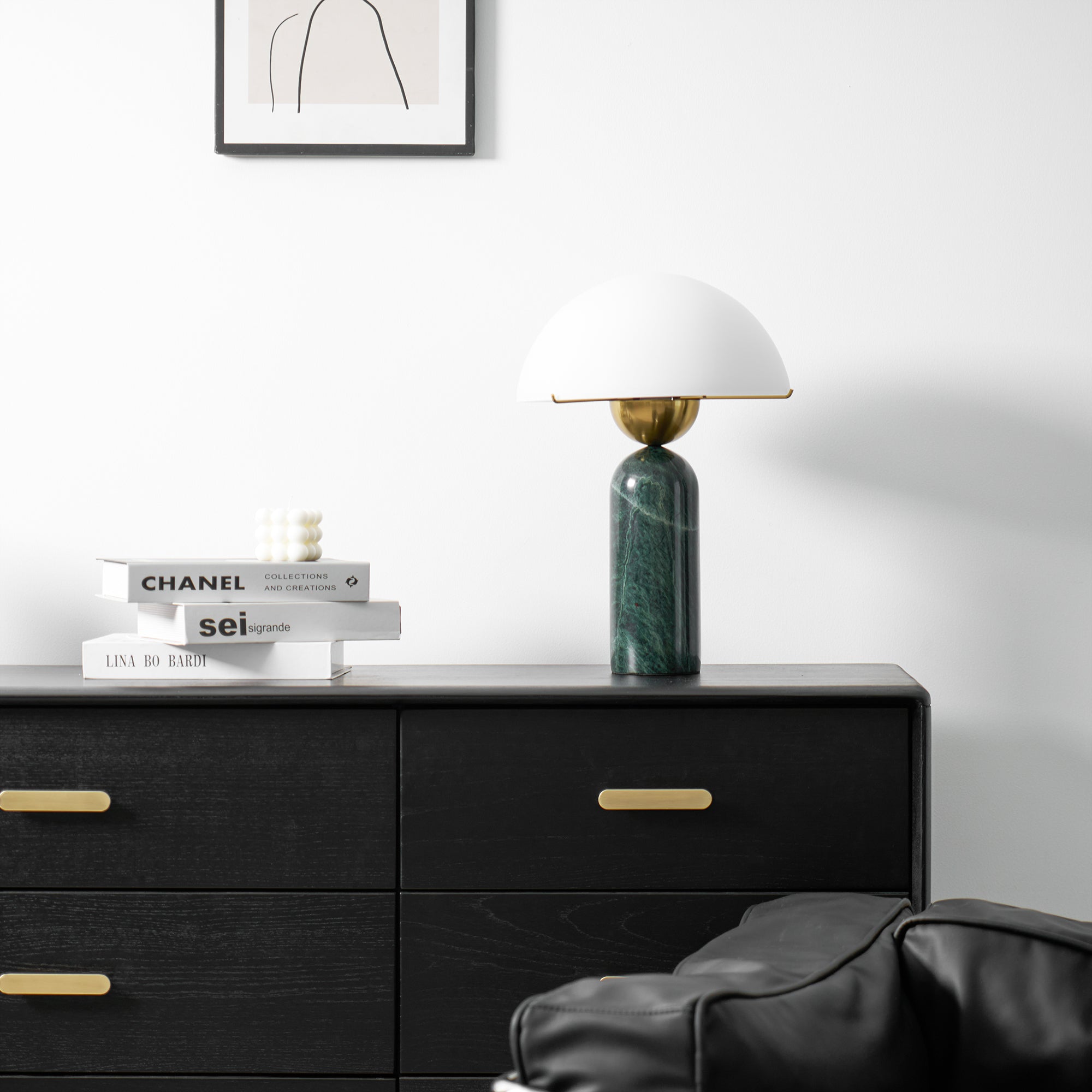 Orbis Hand-Cut Stone Table Lamp