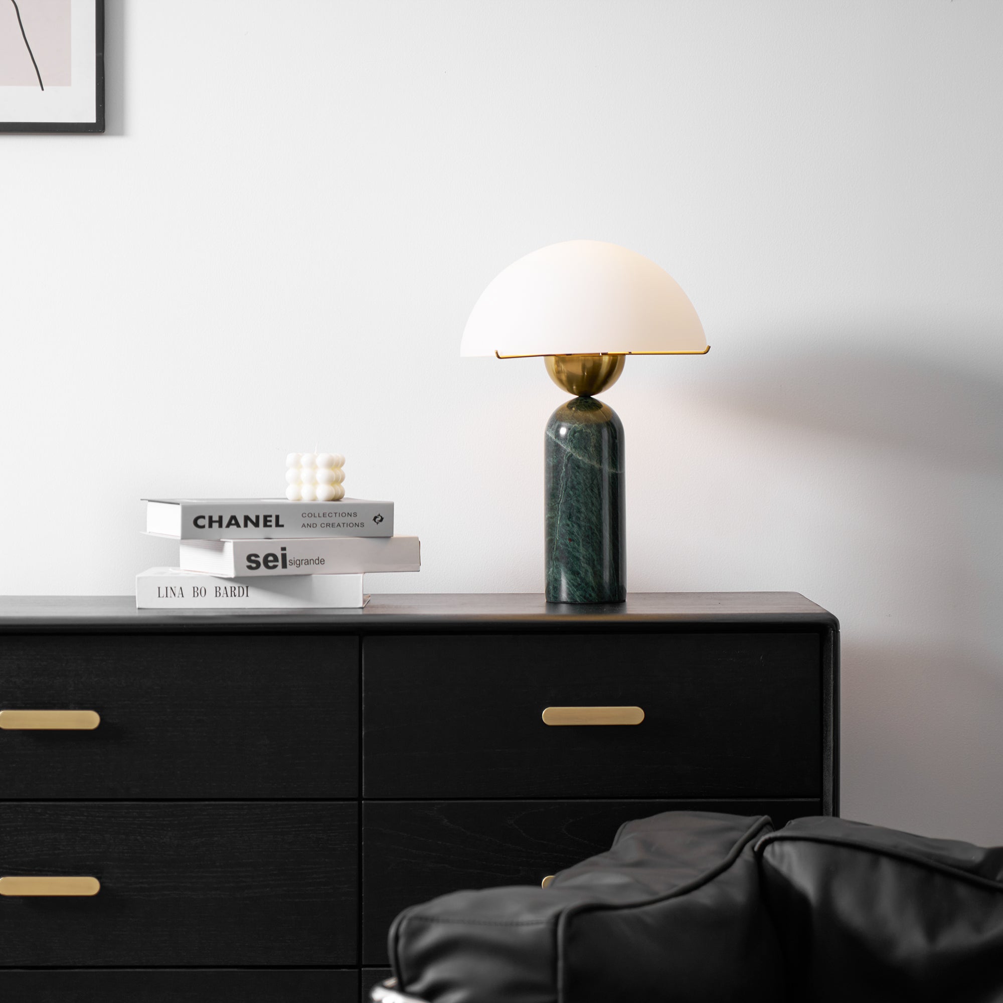 Orbis Hand-Cut Stone Table Lamp