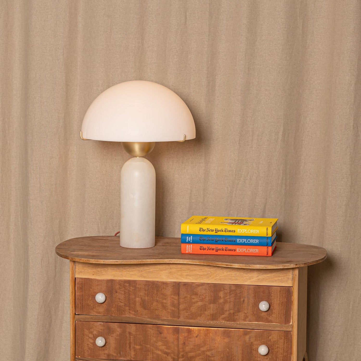 Orbis Hand-Cut Stone Table Lamp