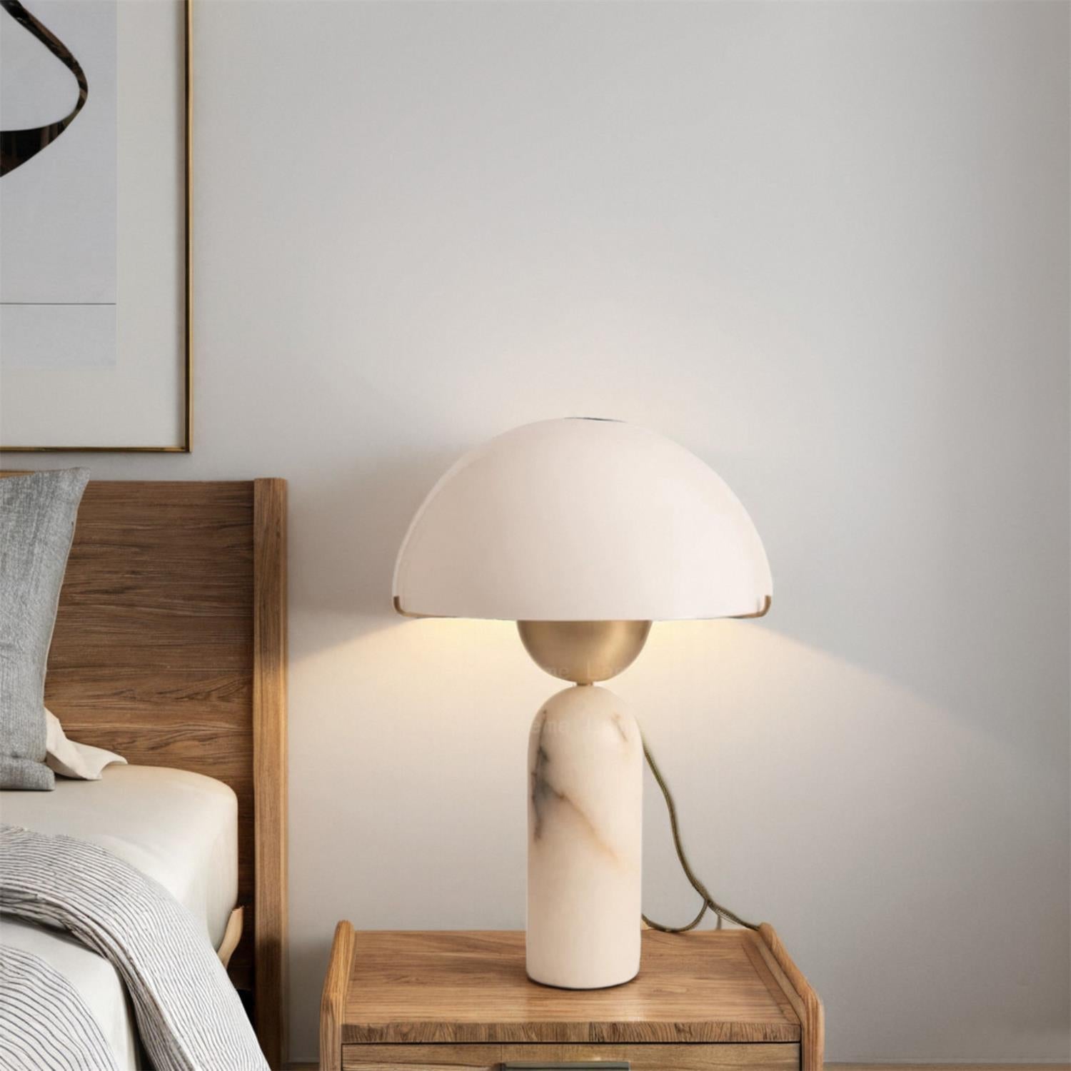 Orbis Hand-Cut Stone Table Lamp