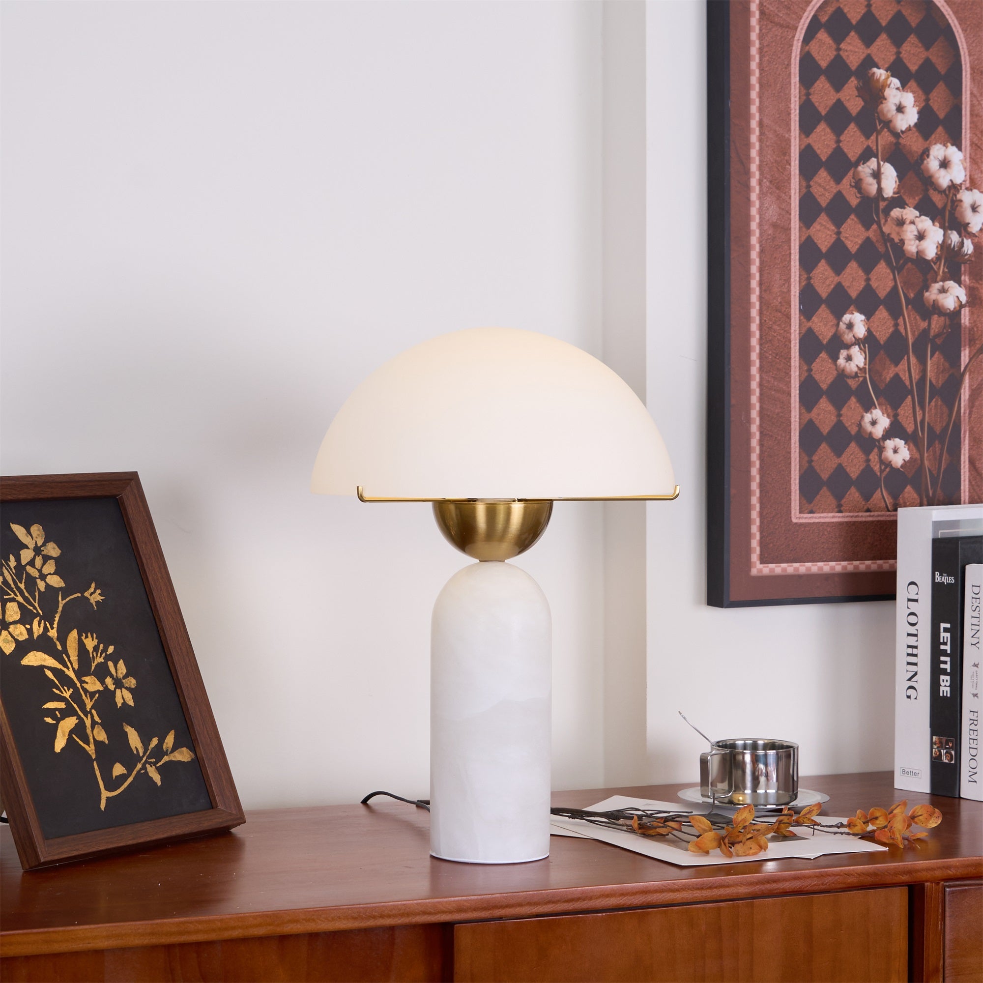 Orbis Hand-Cut Stone Table Lamp