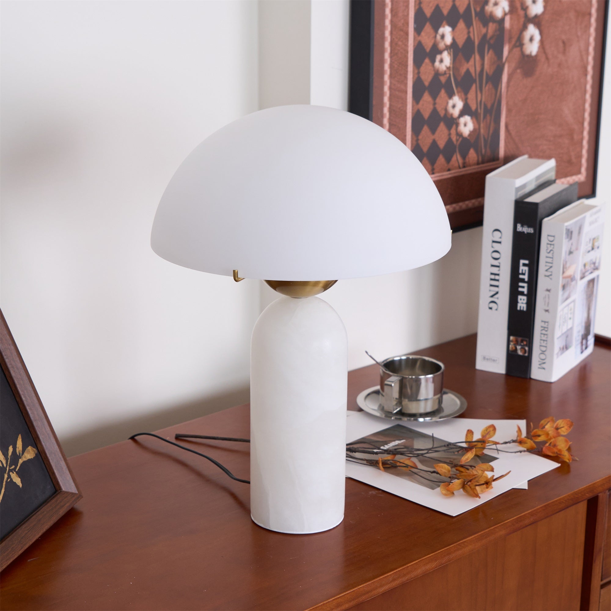 Orbis Hand-Cut Stone Table Lamp