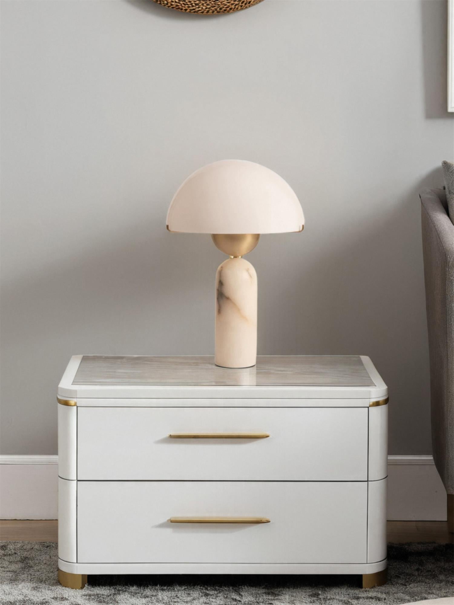 Orbis Hand-Cut Stone Table Lamp