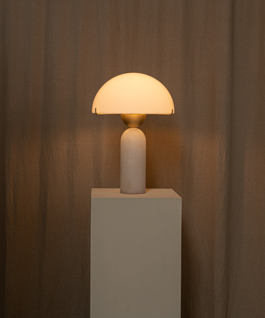 Orbis Hand-Cut Stone Table Lamp
