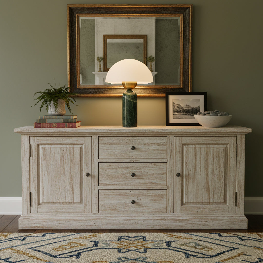 Orbis Hand-Cut Stone Table Lamp