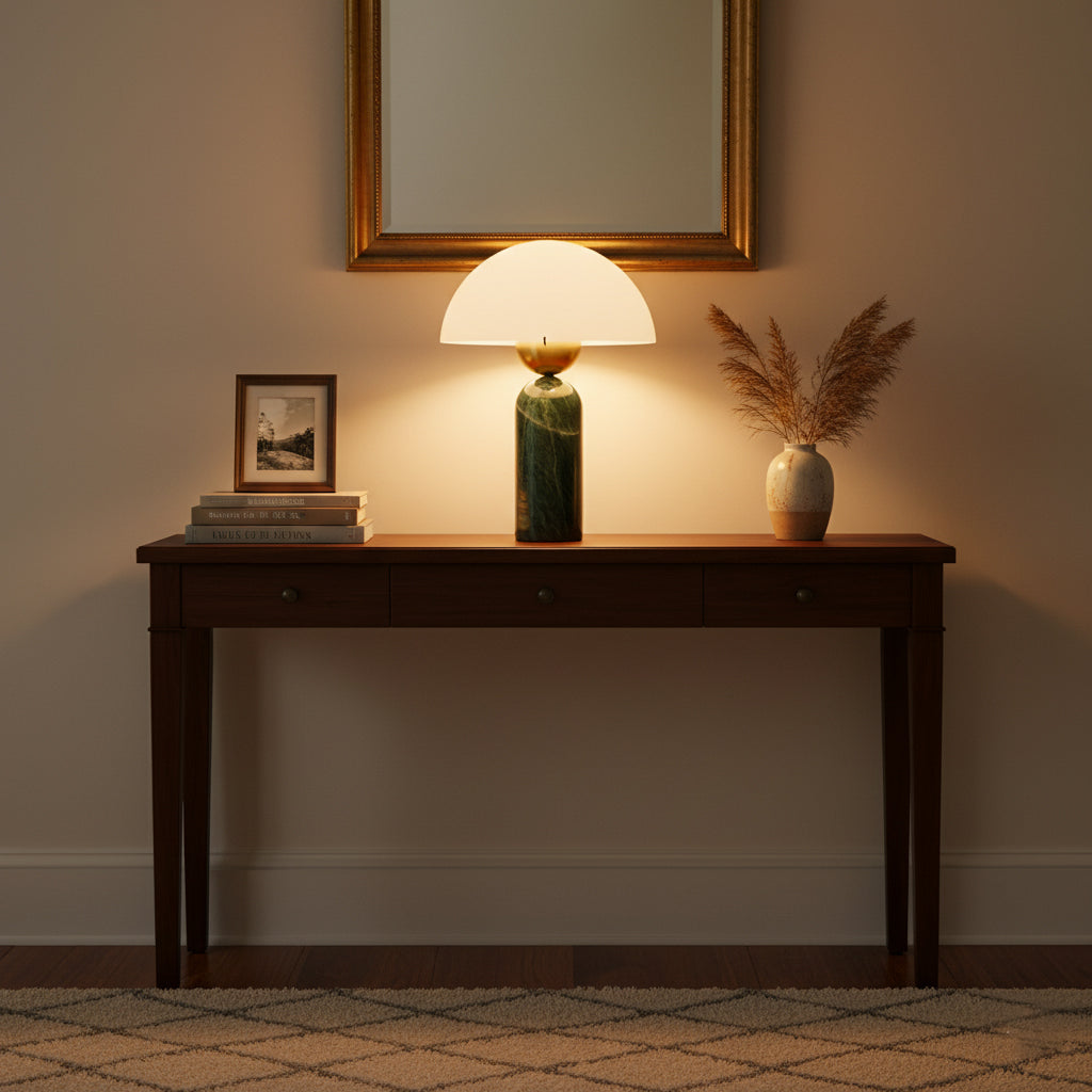 Orbis Hand-Cut Stone Table Lamp