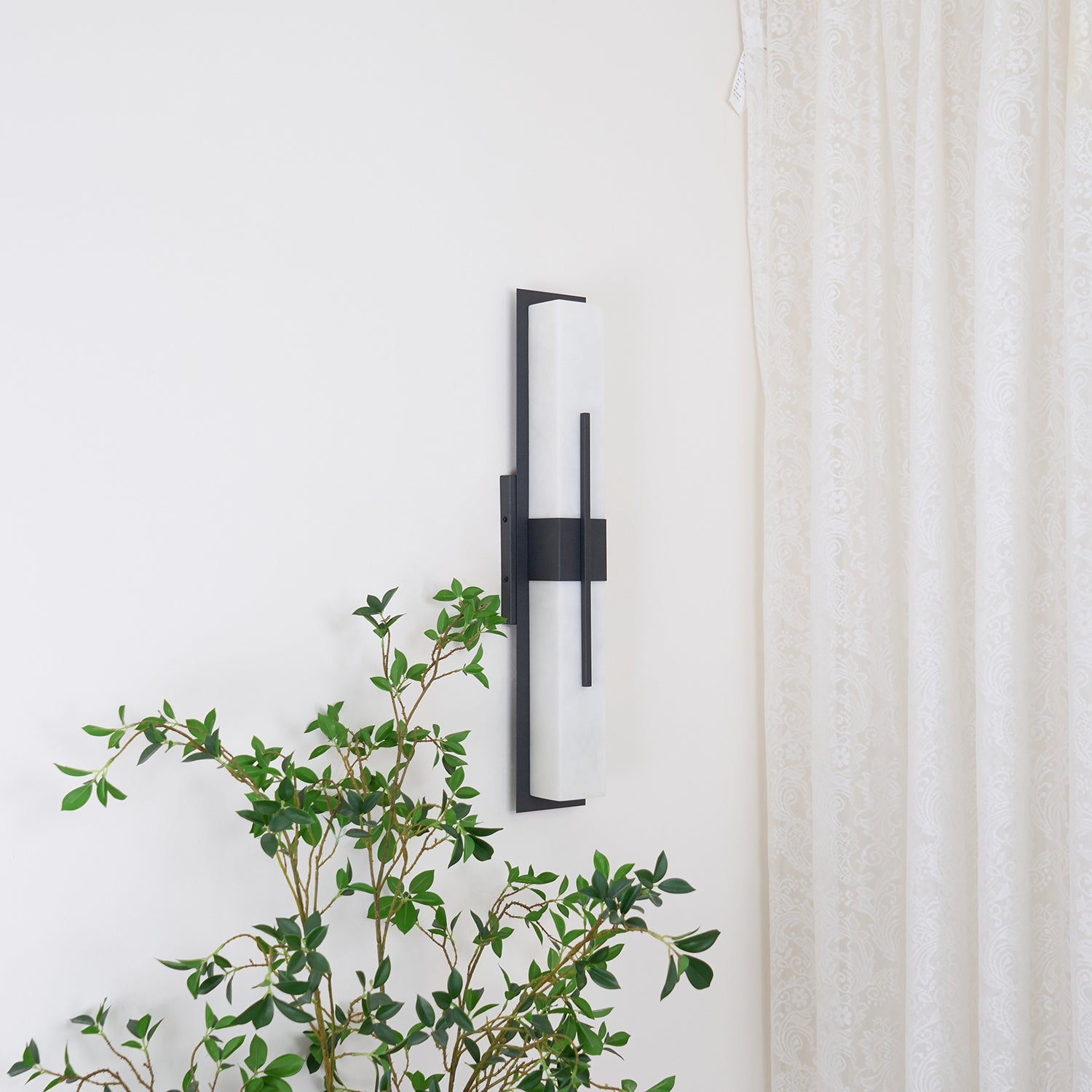 Tall Alabaster Glow Wall Sconce