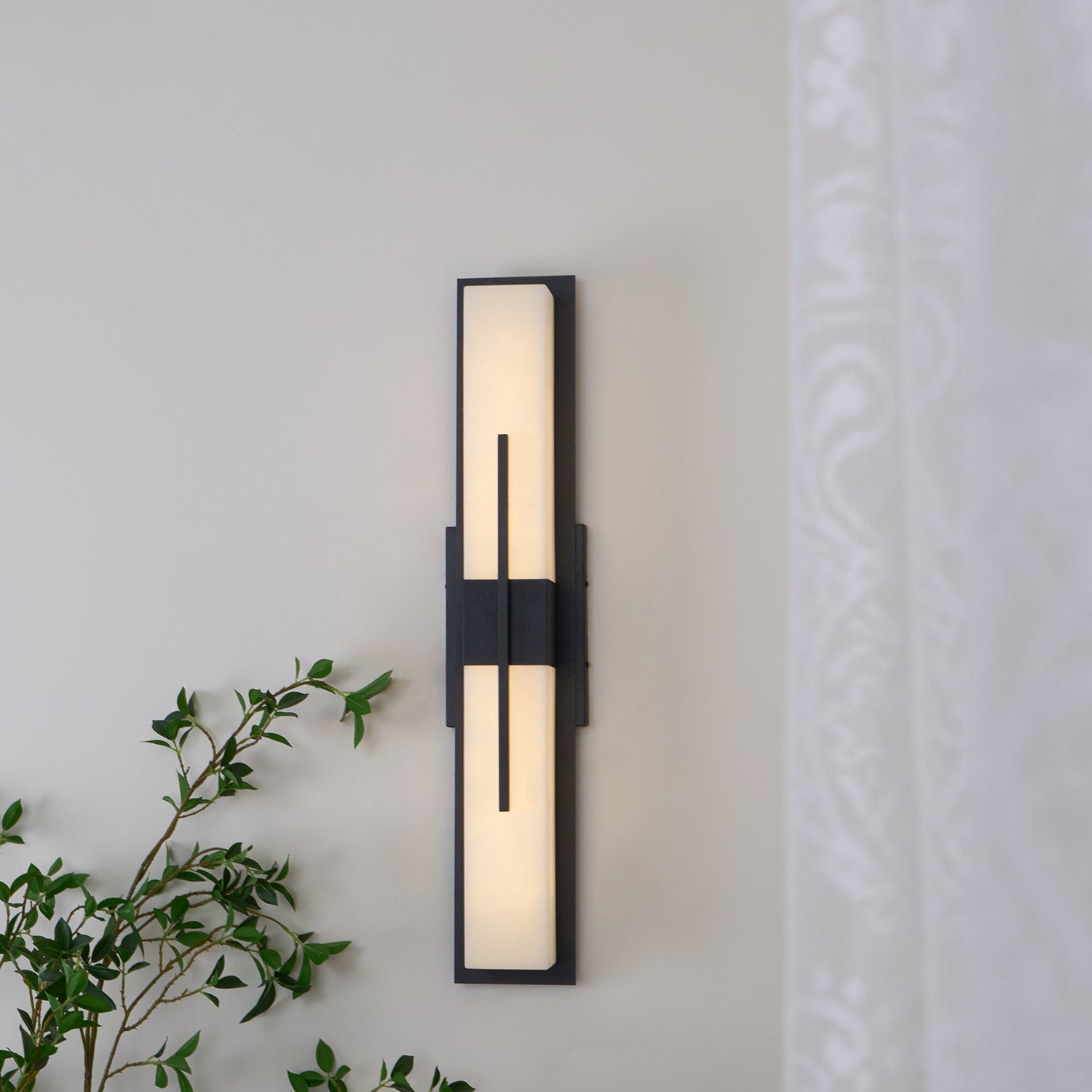 Tall Alabaster Glow Wall Sconce