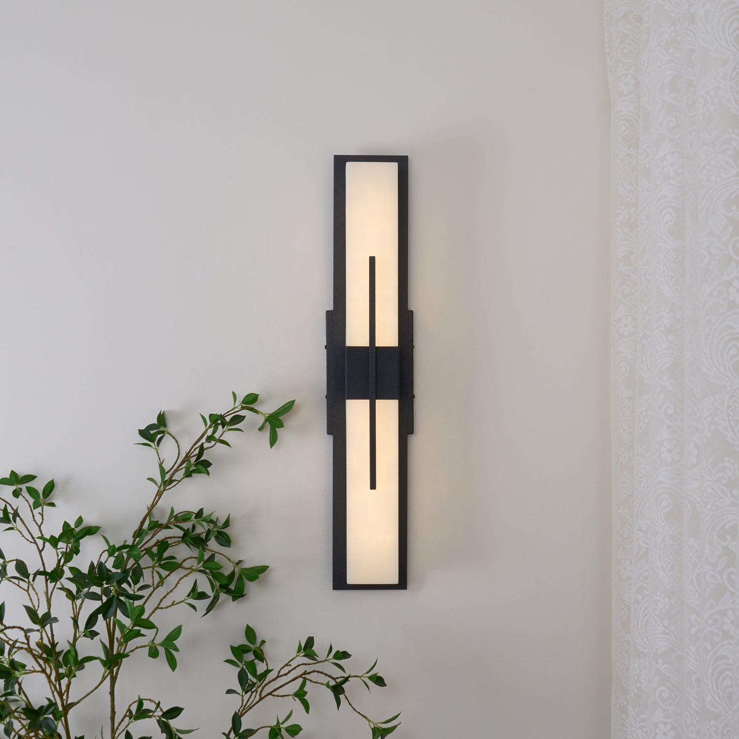 Tall Alabaster Glow Wall Sconce