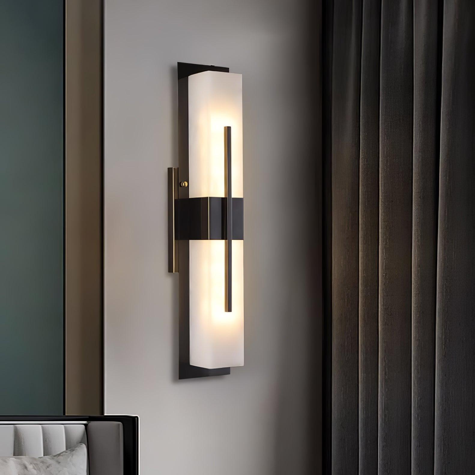 Tall Alabaster Glow Wall Sconce
