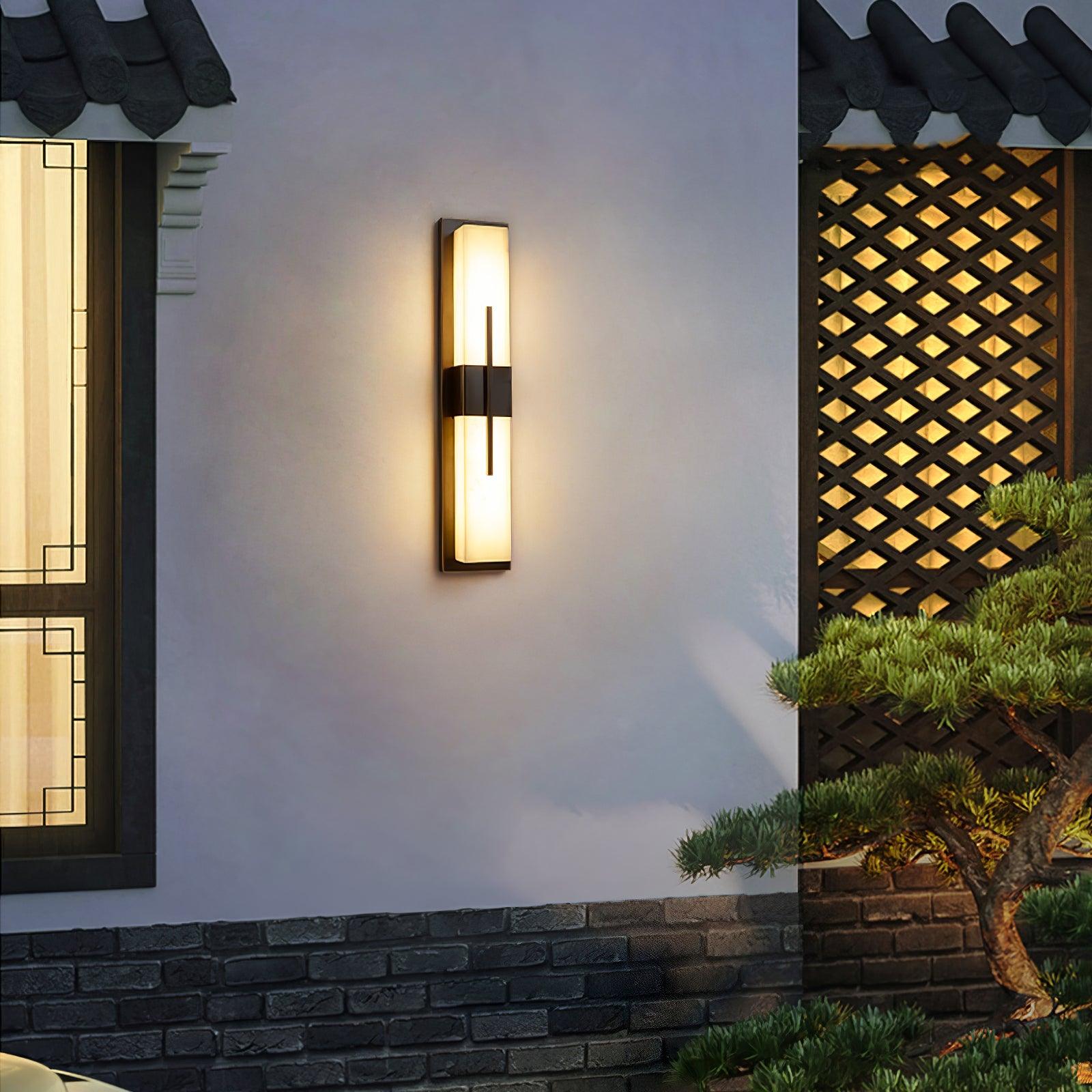 Tall Alabaster Glow Wall Sconce