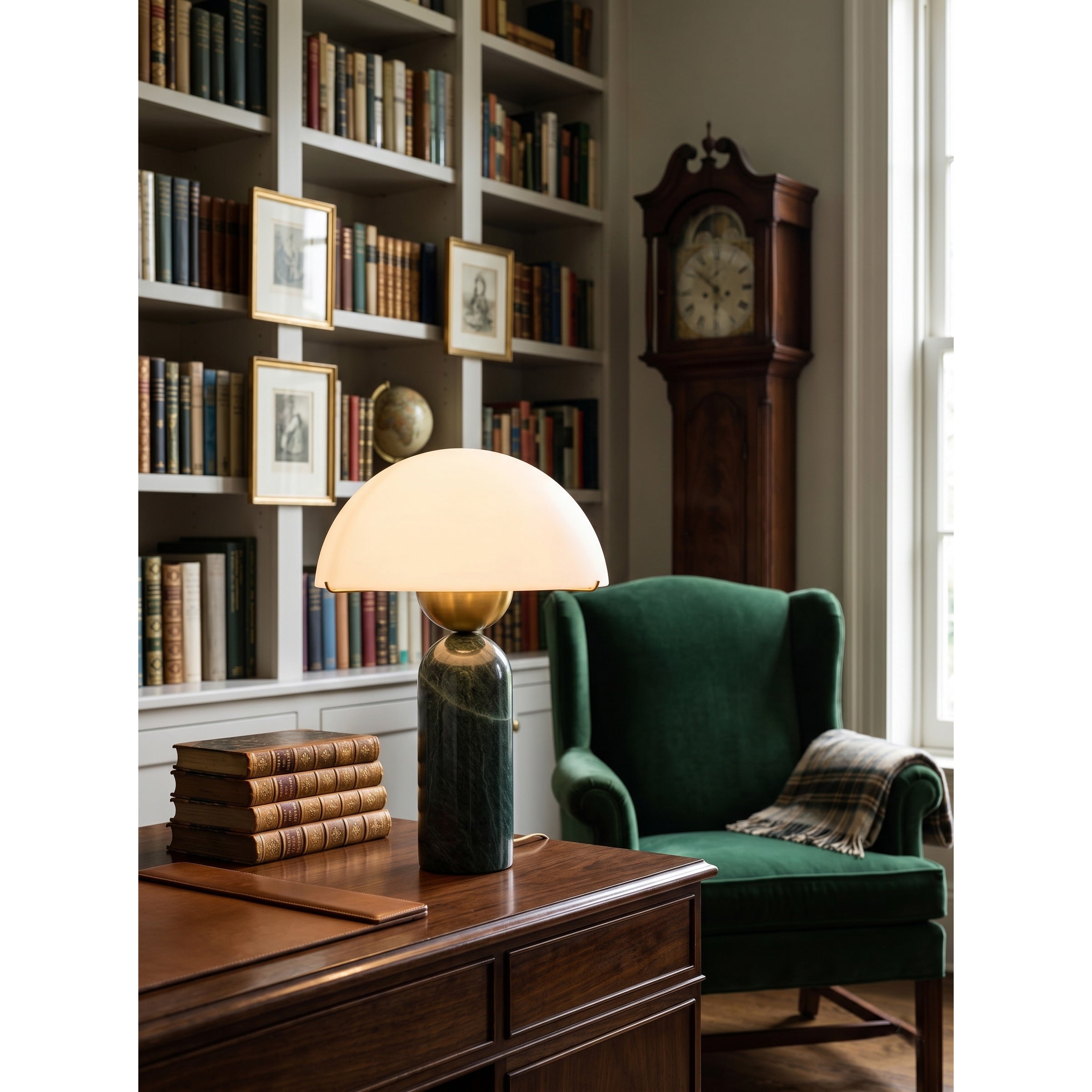 Orbis Hand-Cut Stone Table Lamp