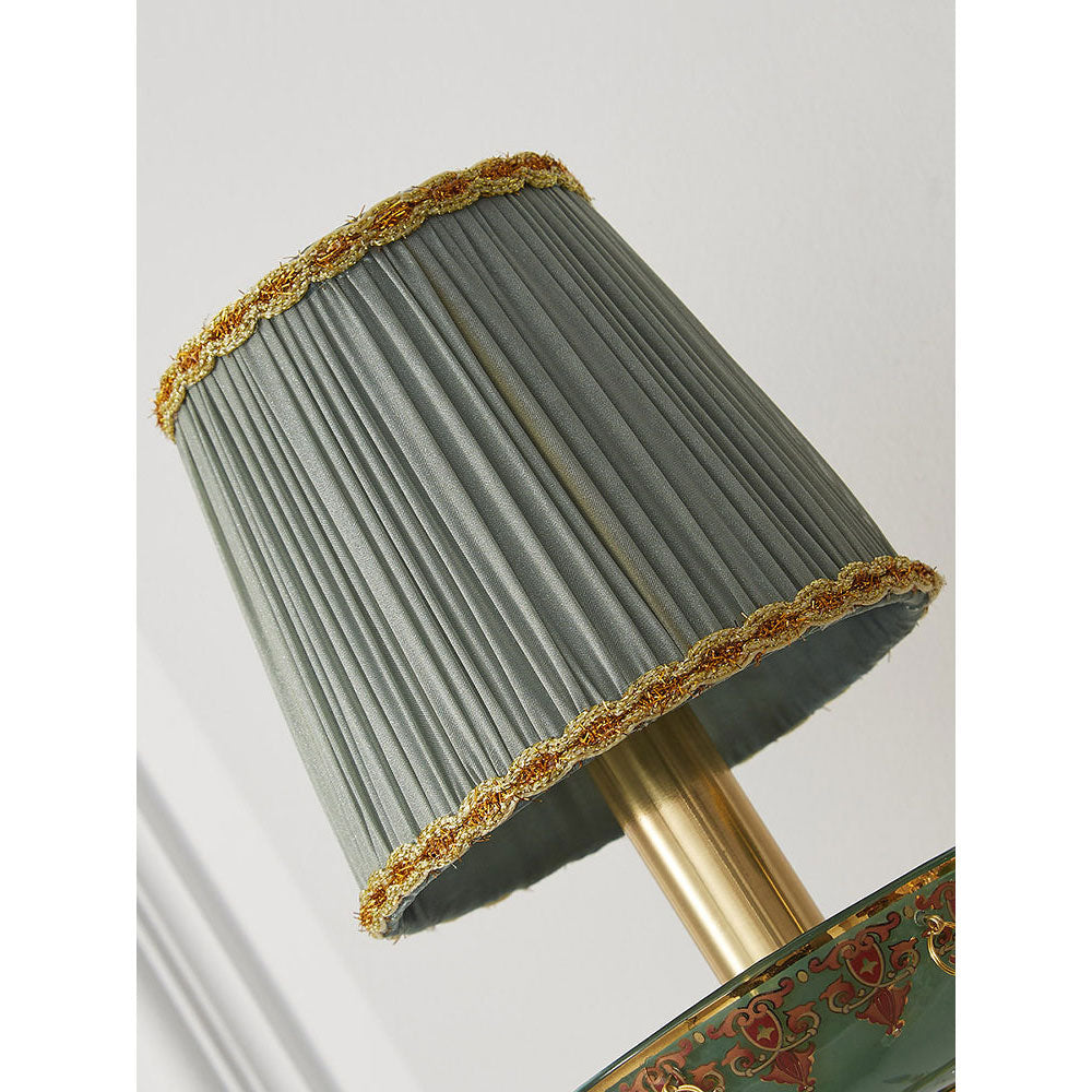 Green Ceramic Crystal Fringe Sconce