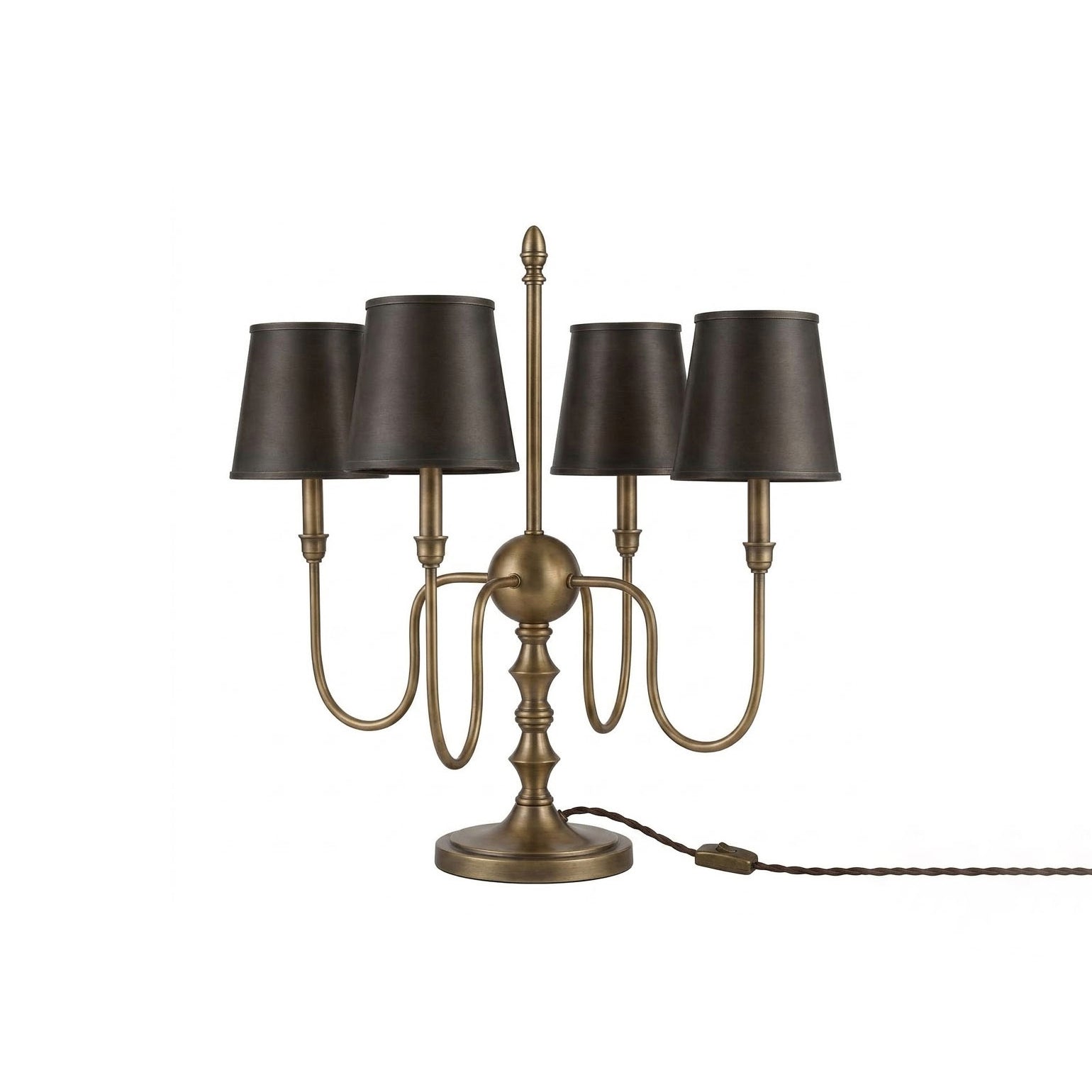 Antique Brass Candelabra Table Lamp