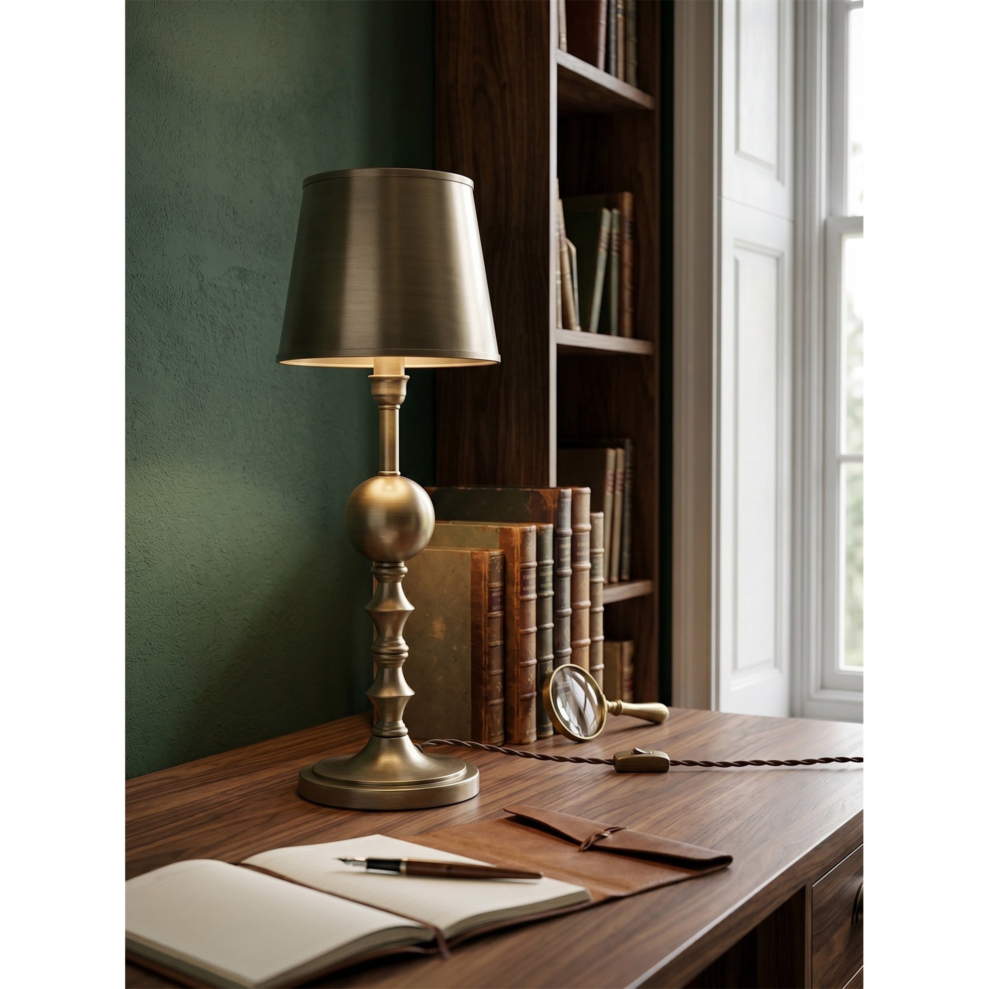 Antique Brass Candelabra Table Lamp