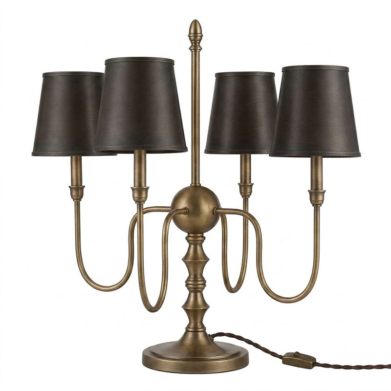 Antique Brass Candelabra Table Lamp