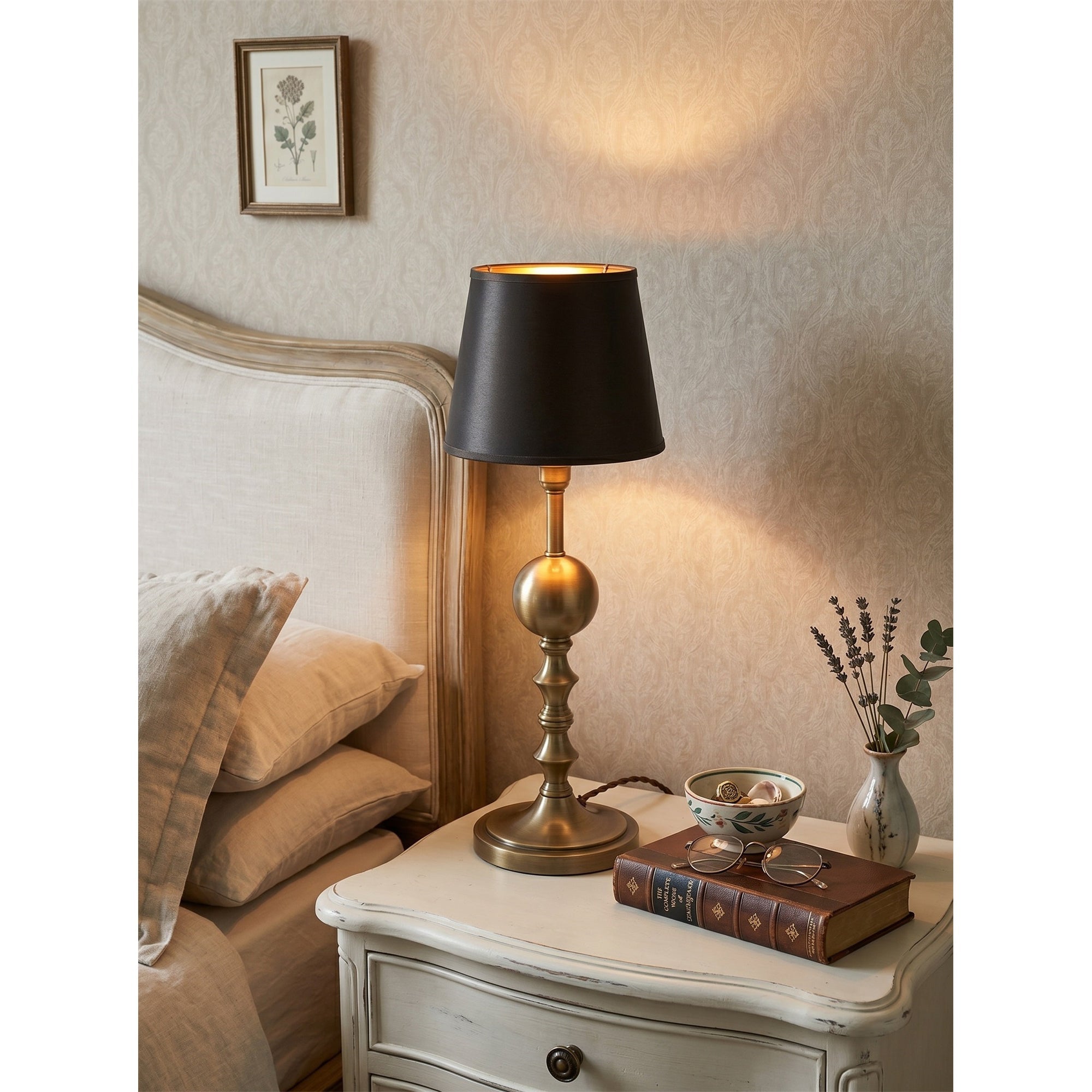 Antique Brass Candelabra Table Lamp