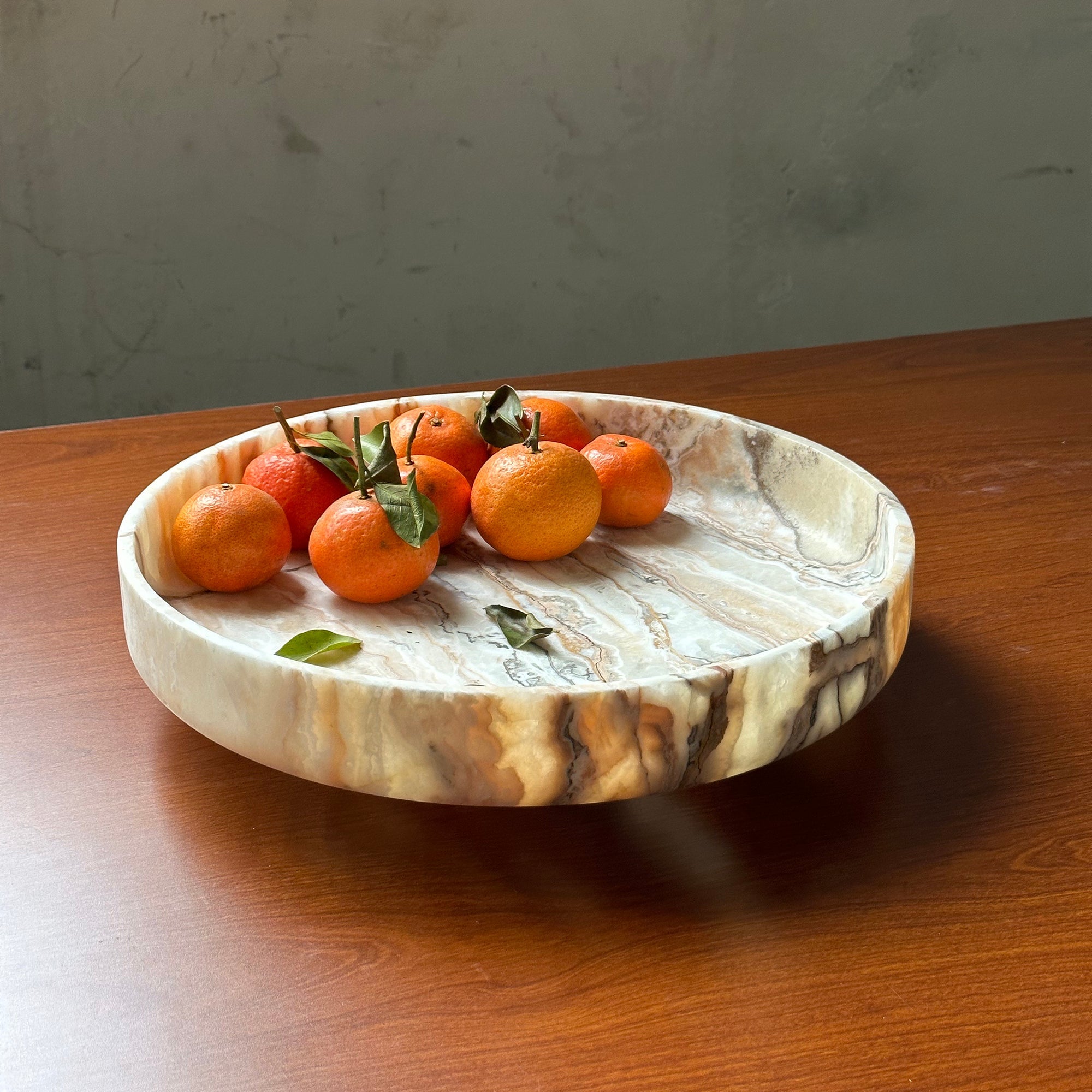 Wide Round Stone Platter
