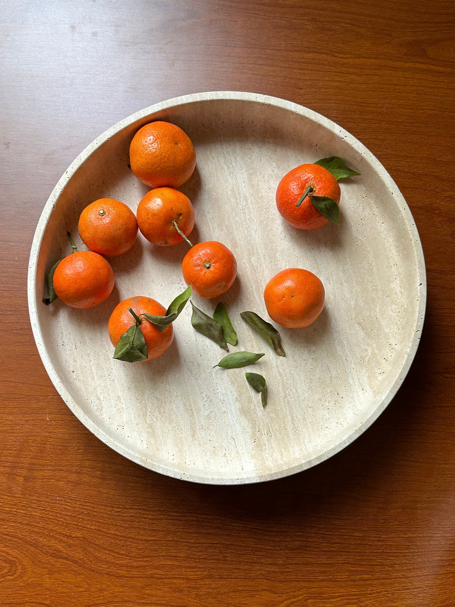 Wide Round Stone Platter