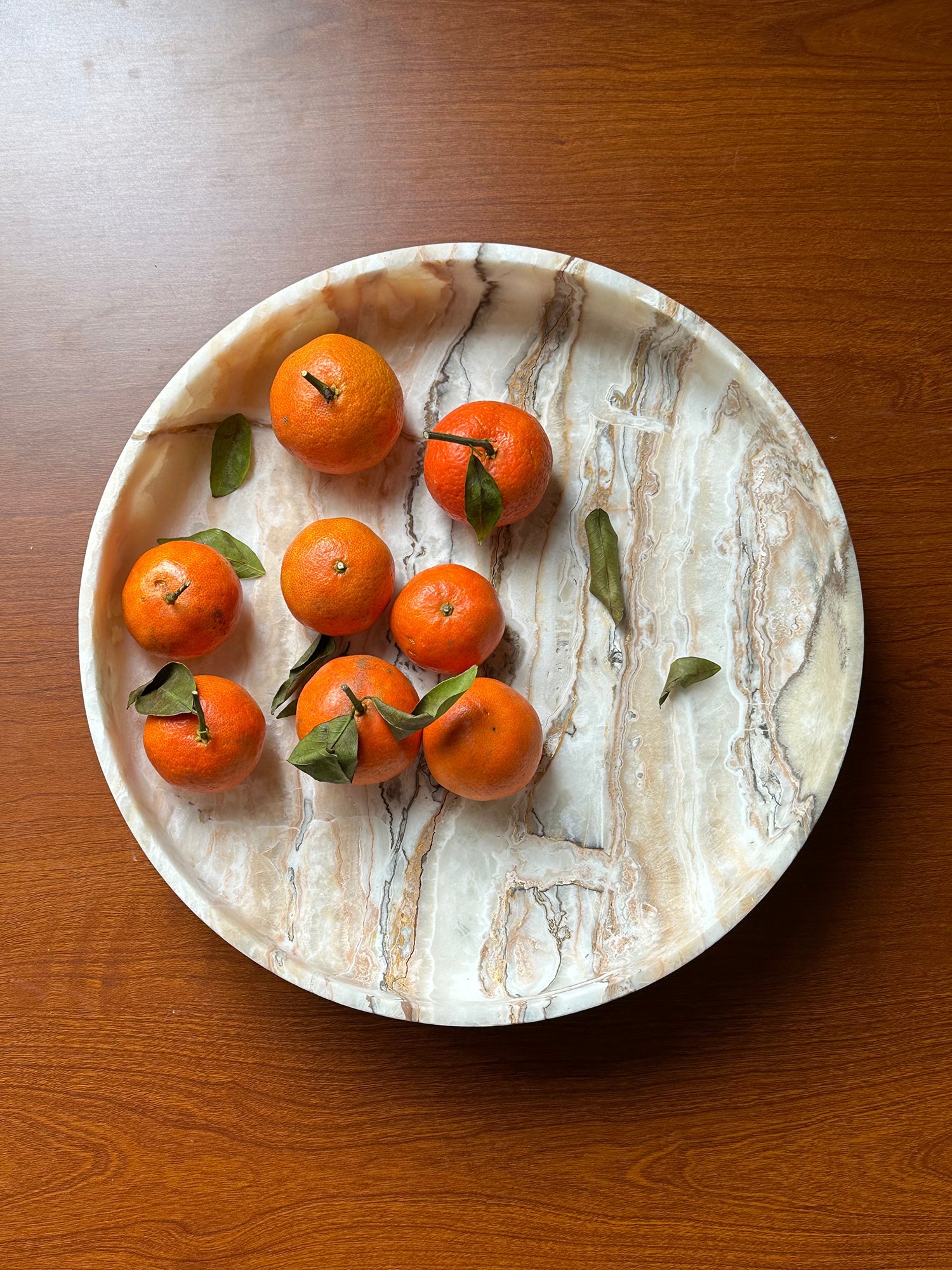 Wide Round Stone Platter
