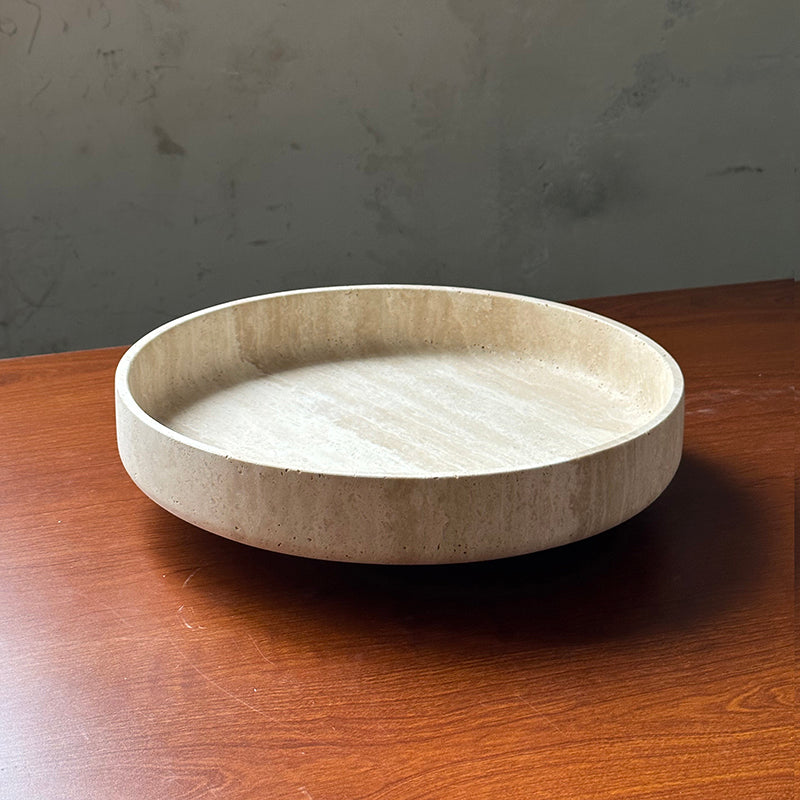 Wide Round Stone Platter