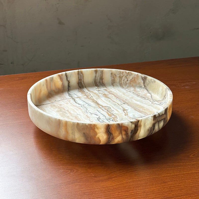 Wide Round Stone Platter