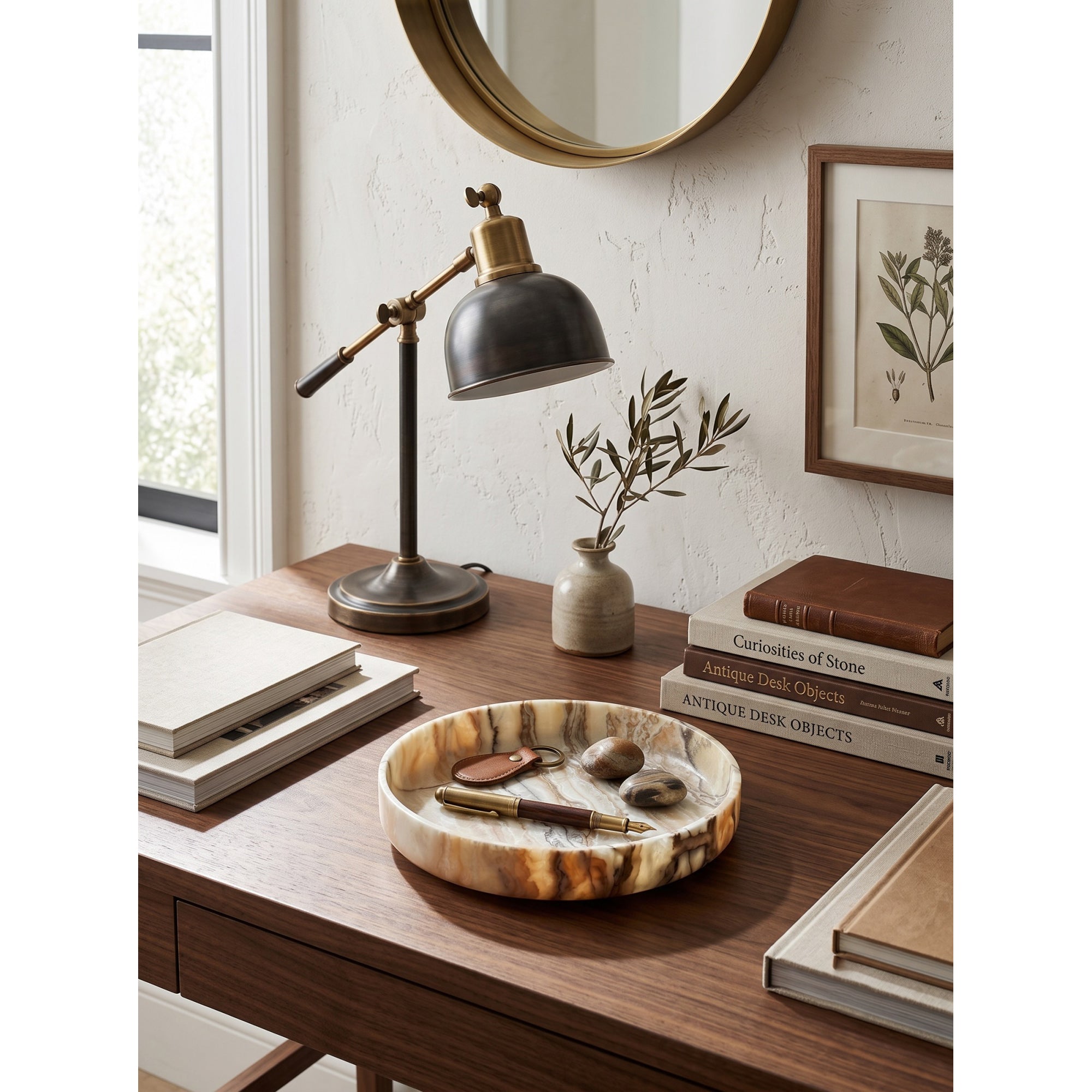 Wide Round Stone Platter