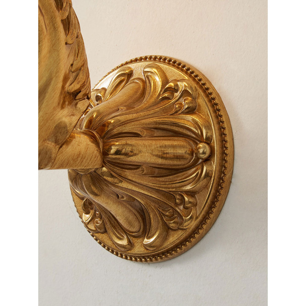 Sculpted Stallion Head Brass Sconce