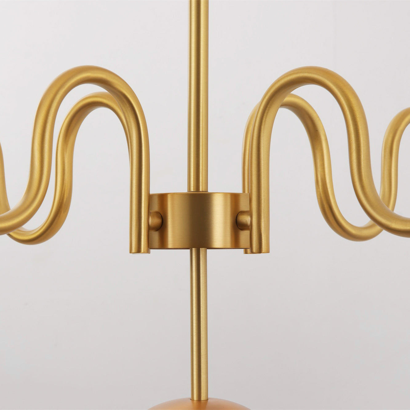 5-Light Undulating Glass Chandelier