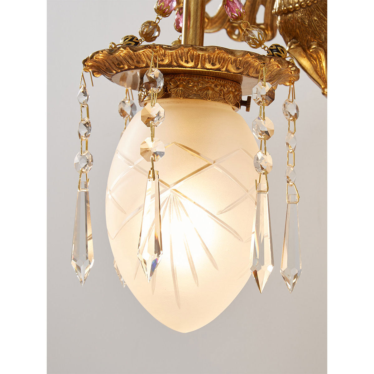 Sculpted Swan Crystal Wall Sconce