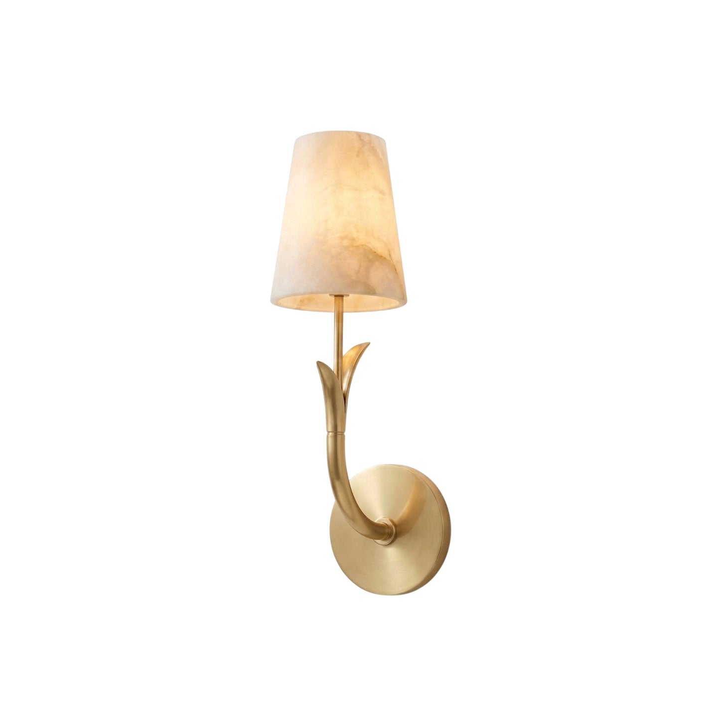 Leaf Arm Alabaster Wall Sconce