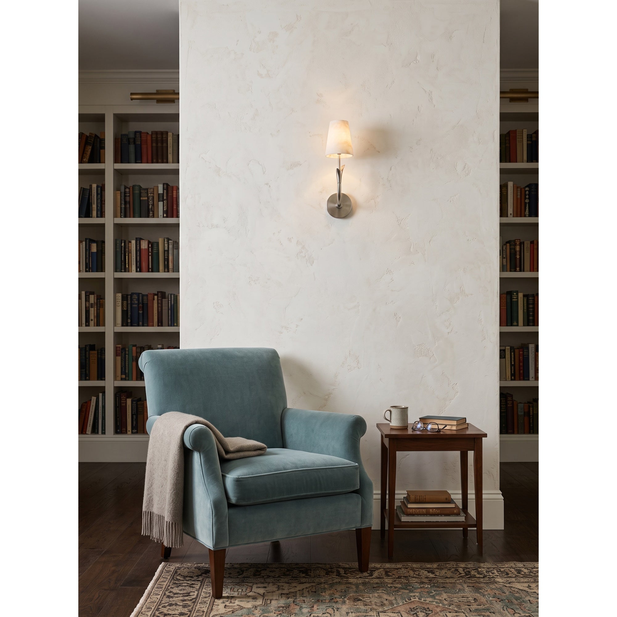 Leaf Arm Alabaster Wall Sconce