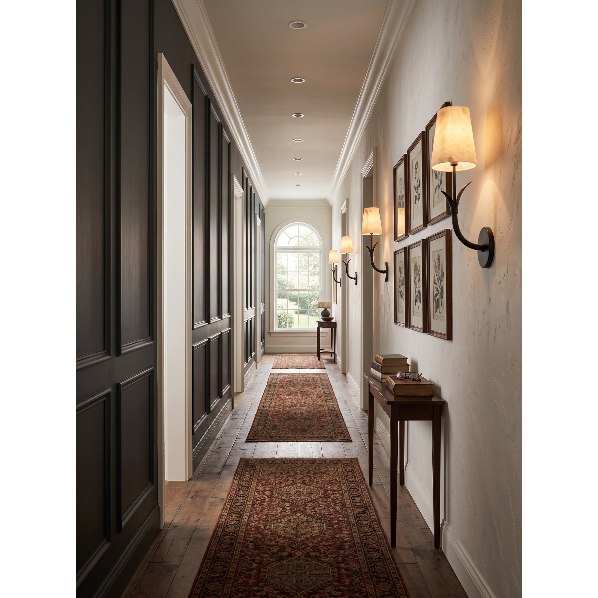 Leaf Arm Alabaster Wall Sconce