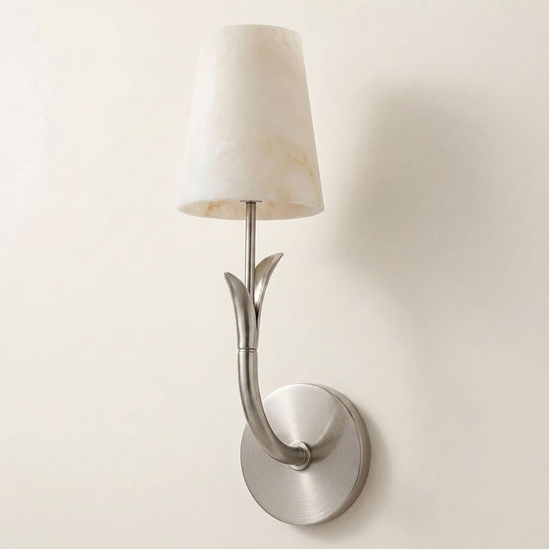 Leaf Arm Alabaster Wall Sconce