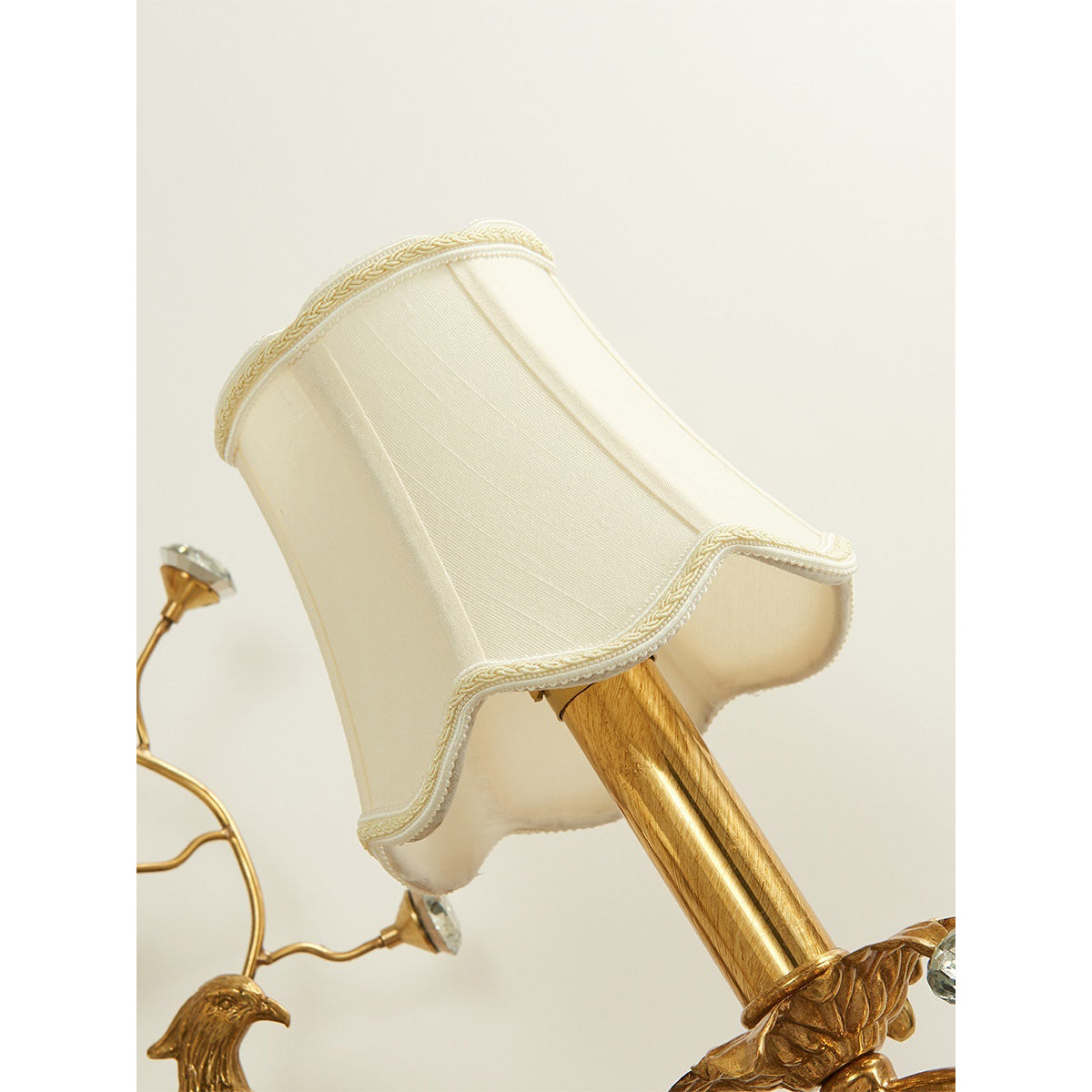 Crystal Peacock Torchere Wall Sconce