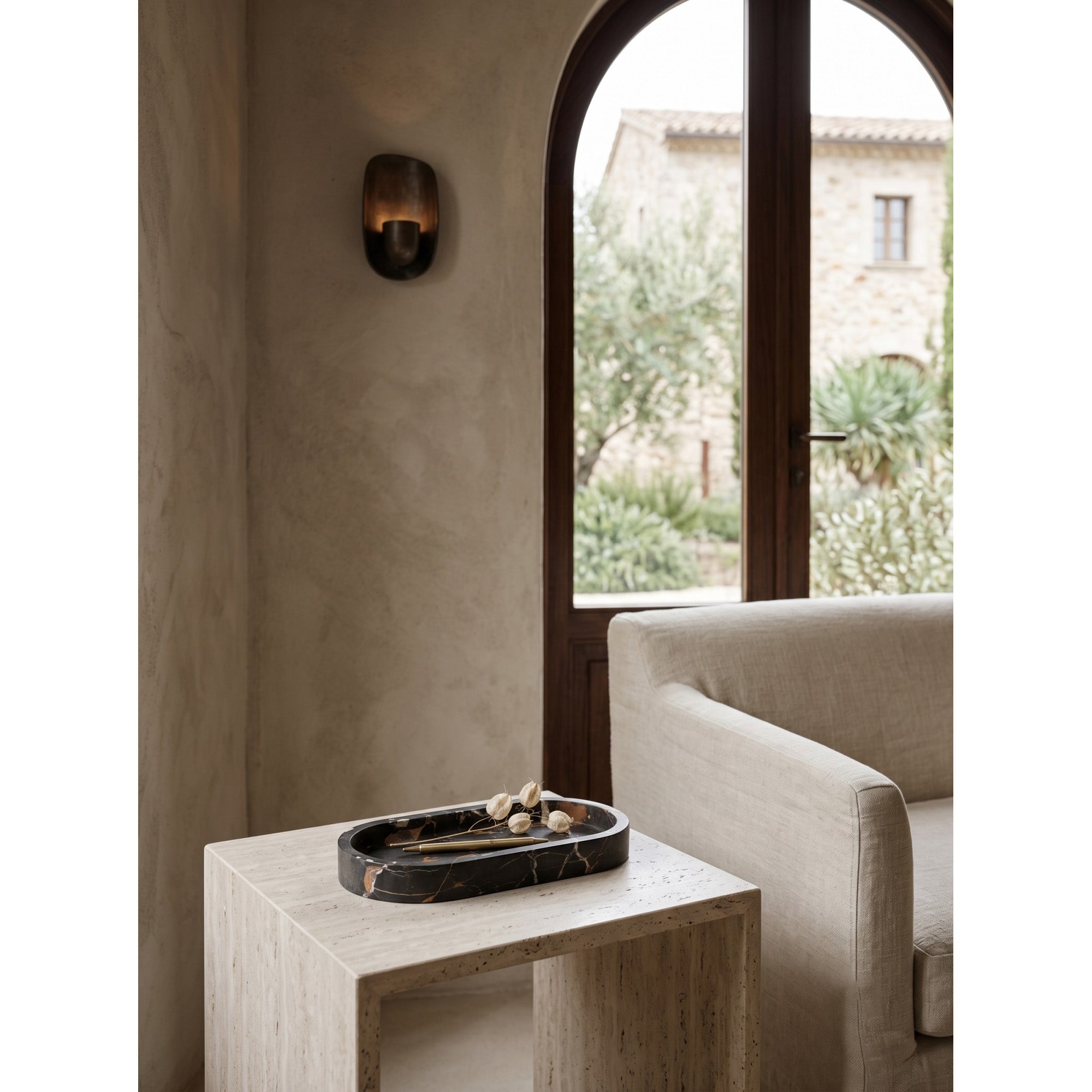 Pill Shaped Stone Catchall Tray