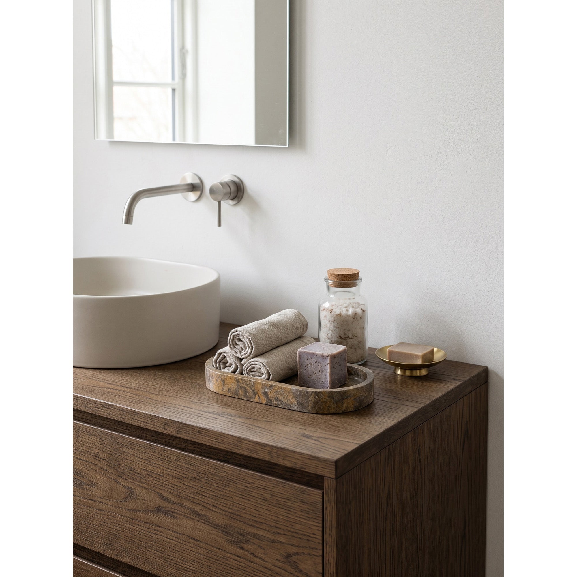 Pill Shaped Stone Catchall Tray
