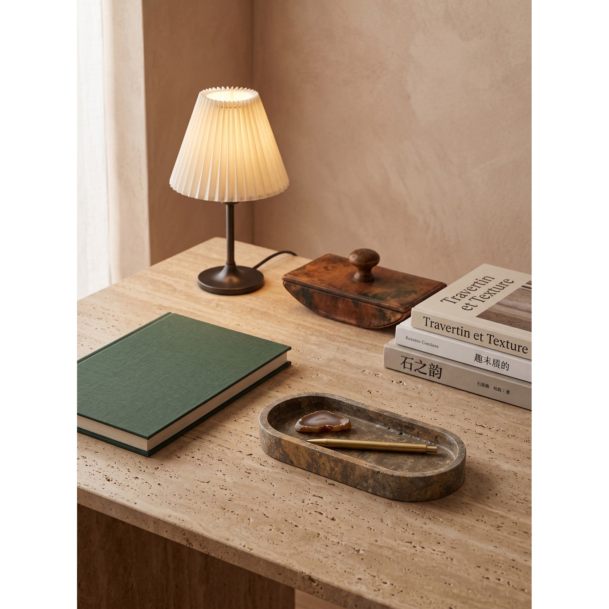 Pill Shaped Stone Catchall Tray