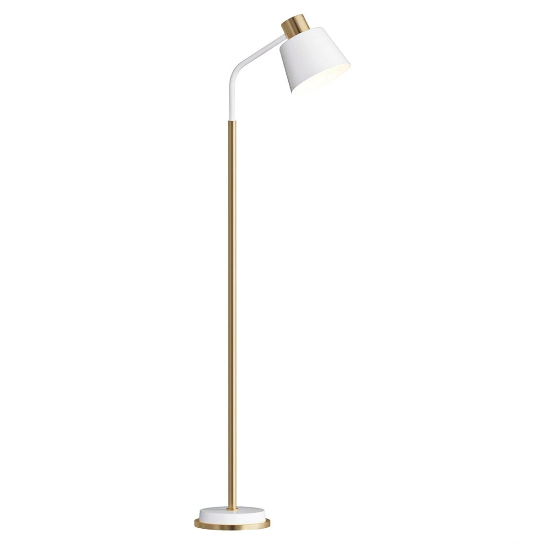 Slim Black Gold Arched Floor Lamp
