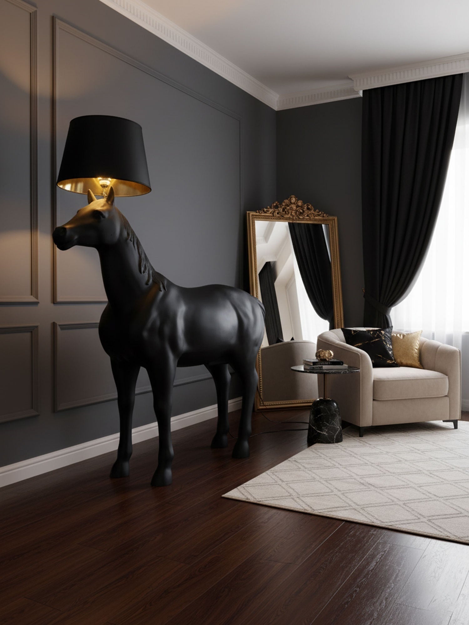 Sculptural Horse Floor Lamp