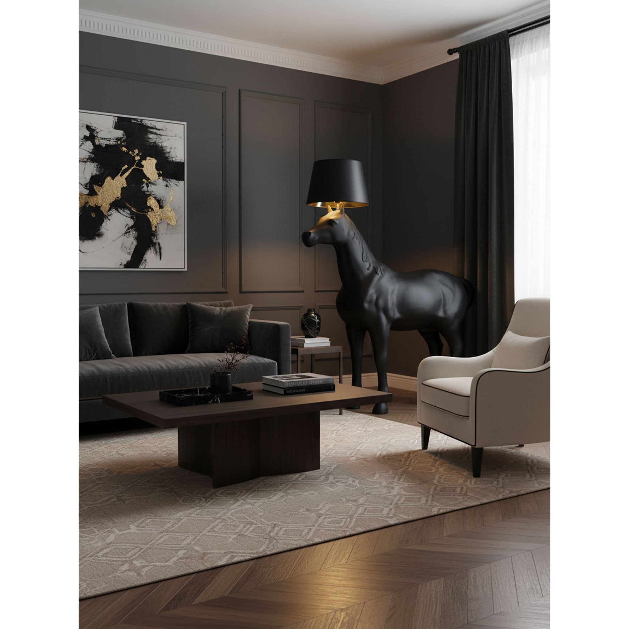 Sculptural Horse Floor Lamp