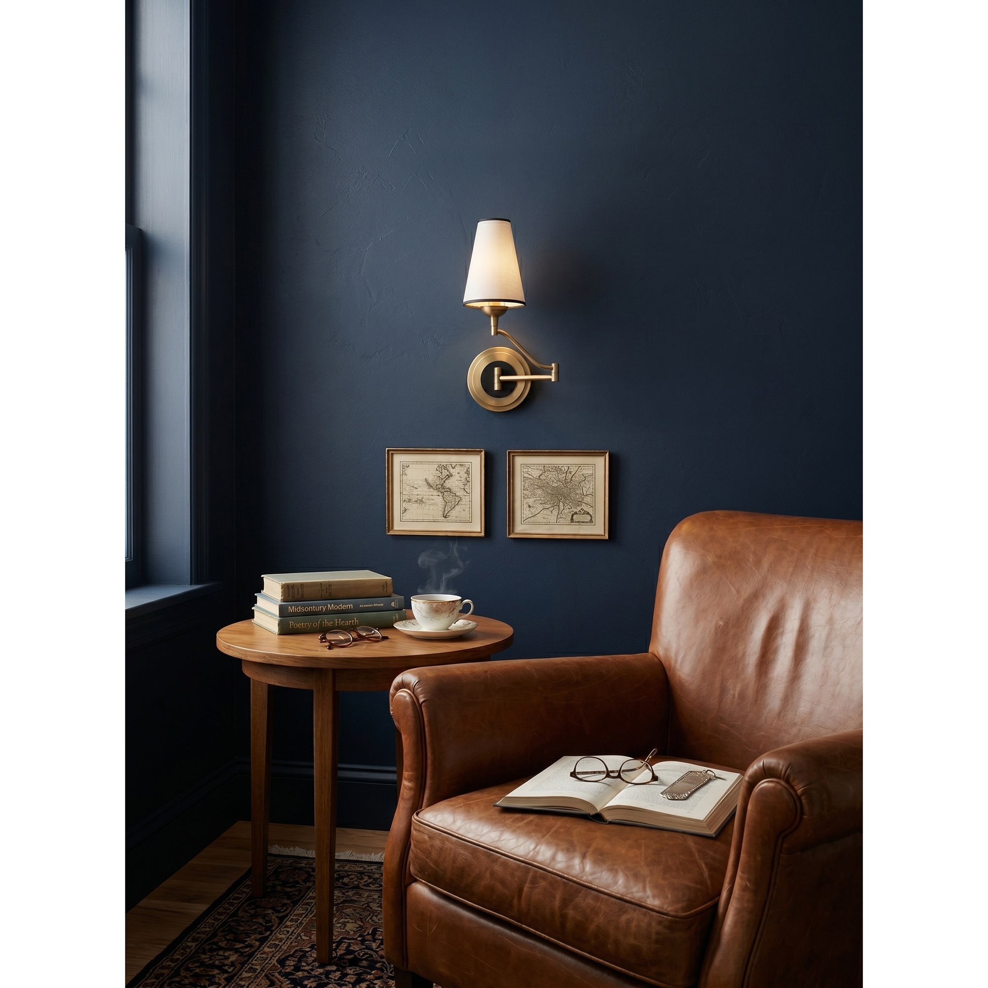 Adjustable Swing Arm Brass Wall Sconce