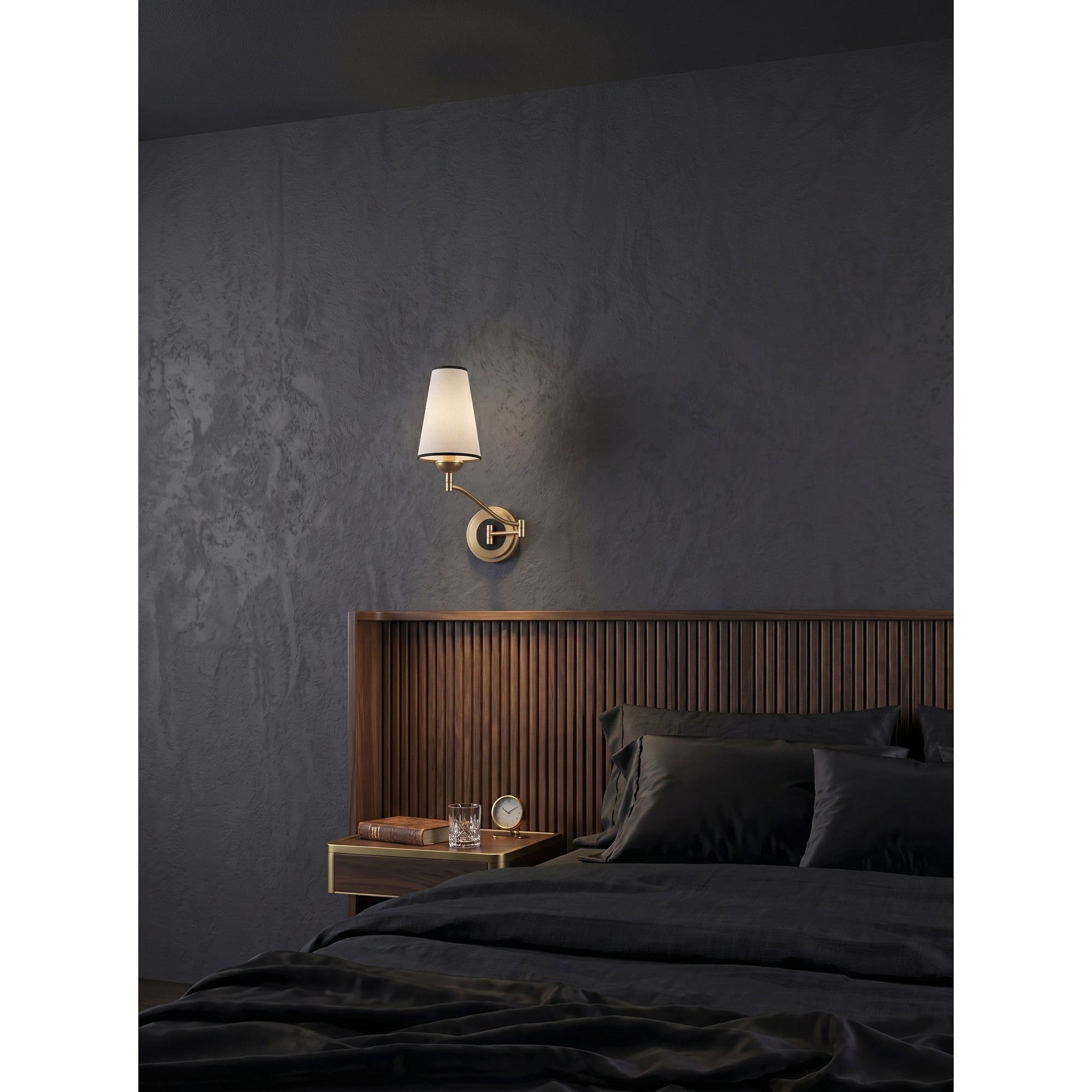 Adjustable Swing Arm Brass Wall Sconce