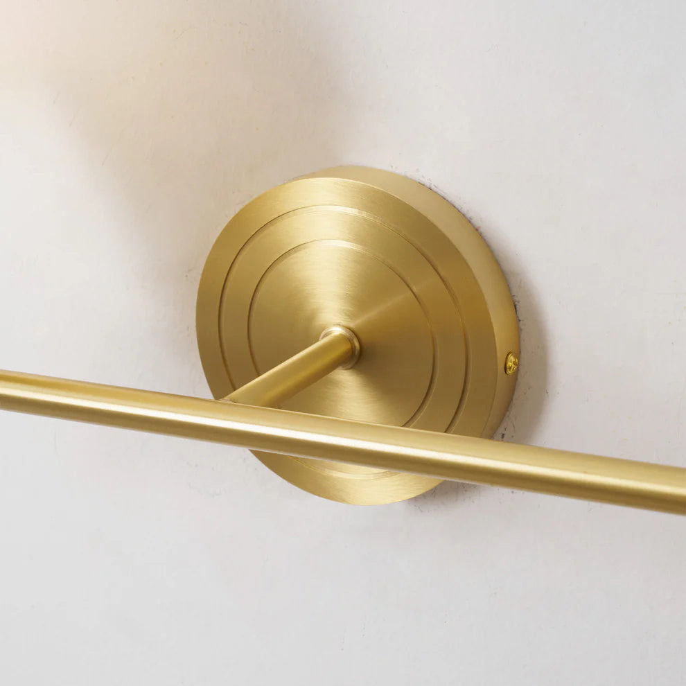 Looped Arm Alabaster Twin Globe Sconce