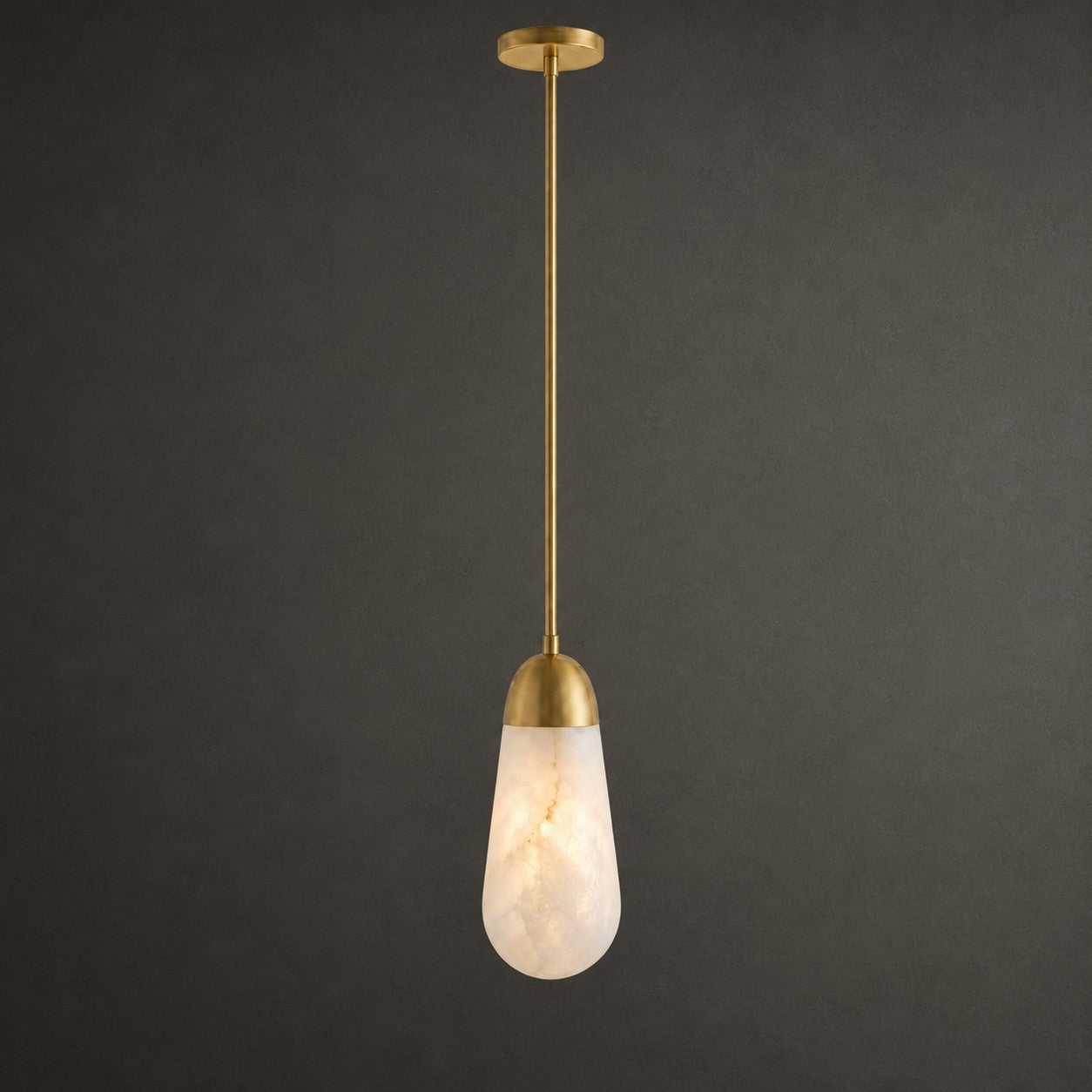 Slim Drop Alabaster Pendant Lamp