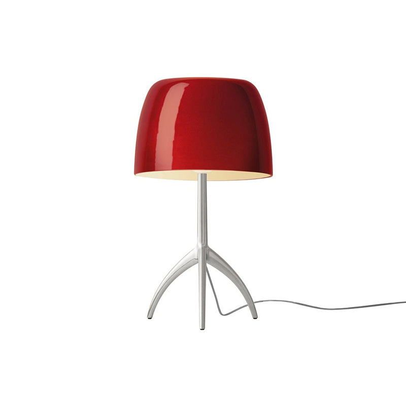 Red Blown Glass Tripod Table Lamp