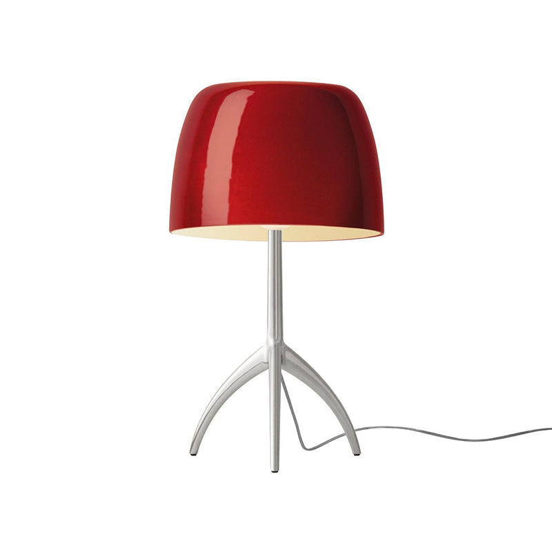 Red Blown Glass Tripod Table Lamp