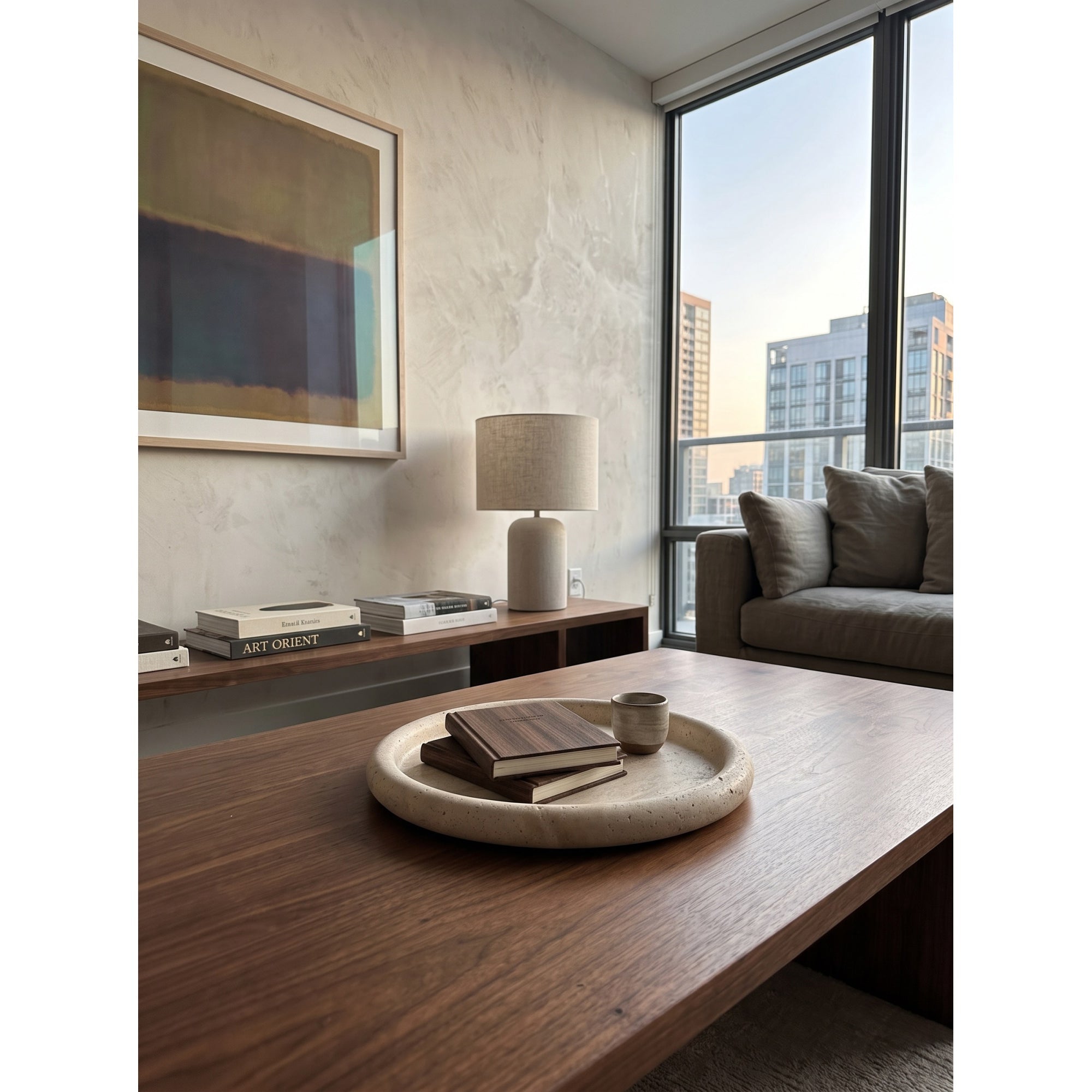 Round Stone Catchall Tray